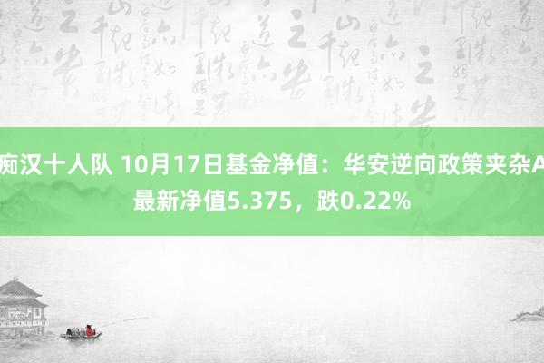 痴汉十人队 10月17日基金净值：华安逆向政策夹杂A最新净值5.375，跌0.22%