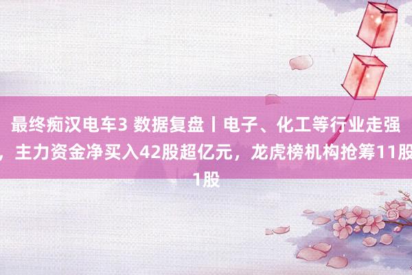 最终痴汉电车3 数据复盘丨电子、化工等行业走强，主力资金净买入42股超亿元，龙虎榜机构抢筹11股
