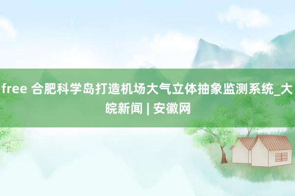 free 合肥科学岛打造机场大气立体抽象监测系统_大皖新闻 | 安徽网
