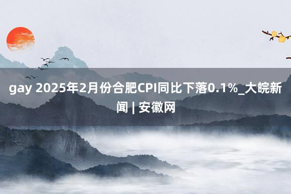 gay ﻿2025年2月份合肥CPI同比下落0.1%_大皖新闻 | 安徽网