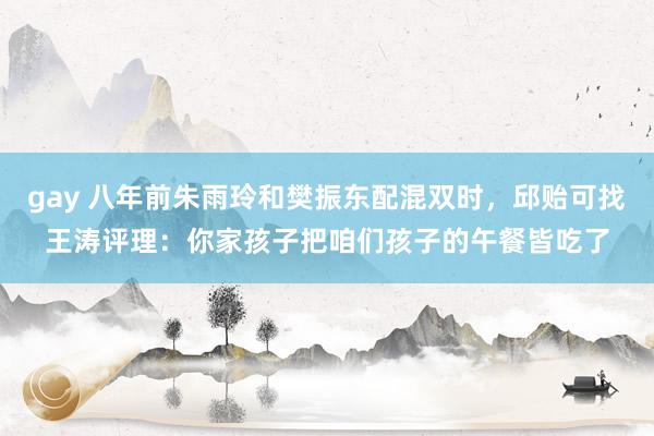 gay 八年前朱雨玲和樊振东配混双时，邱贻可找王涛评理：你家孩子把咱们孩子的午餐皆吃了
