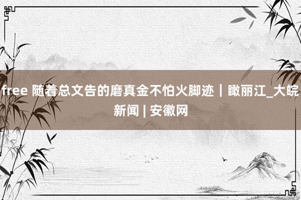 free 随着总文告的磨真金不怕火脚迹｜瞰丽江_大皖新闻 | 安徽网
