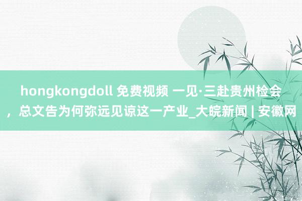 hongkongdoll 免费视频 一见·三赴贵州检会，总文告为何弥远见谅这一产业_大皖新闻 | 安徽网