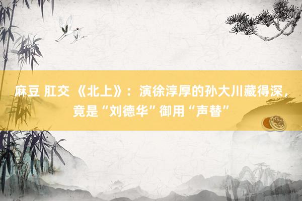 麻豆 肛交 《北上》：演徐淳厚的孙大川藏得深，竟是“刘德华”御用“声替”