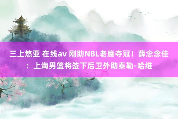 三上悠亚 在线av 刚助NBL老鹰夺冠！薛念念佳：上海男篮将签下后卫外助泰勒-哈维