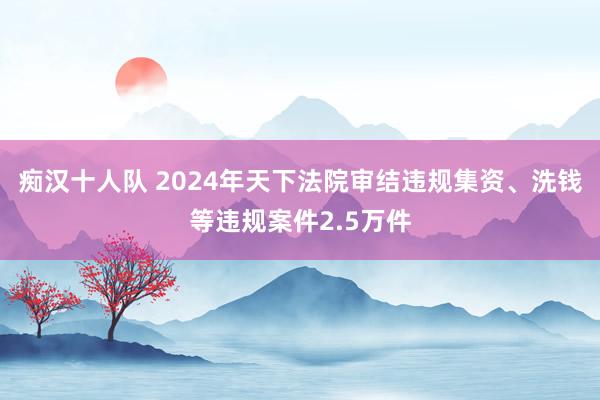 痴汉十人队 2024年天下法院审结违规集资、洗钱等违规案件2.5万件