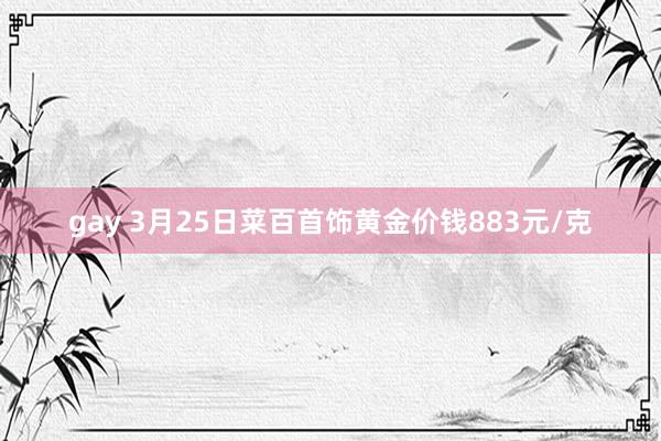 gay 3月25日菜百首饰黄金价钱883元/克