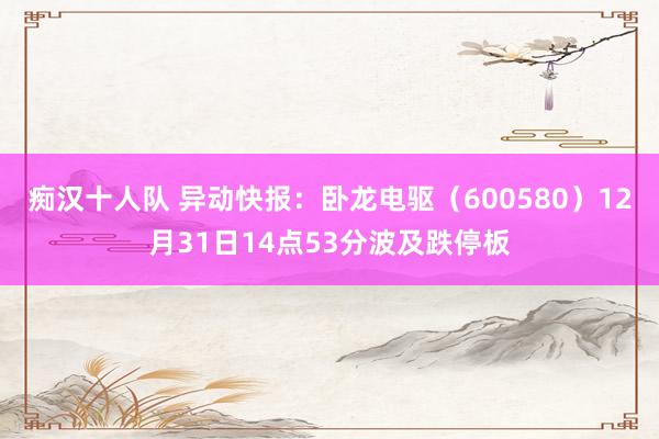 痴汉十人队 异动快报：卧龙电驱（600580）12月31日14点53分波及跌停板