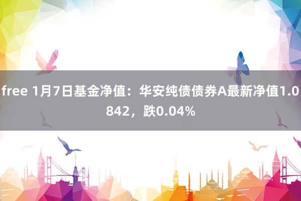 free 1月7日基金净值：华安纯债债券A最新净值1.0842，跌0.04%