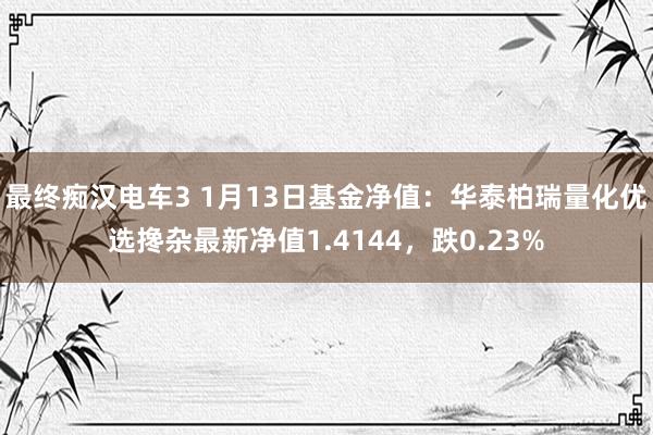 最终痴汉电车3 1月13日基金净值：华泰柏瑞量化优选搀杂最新净值1.4144，跌0.23%