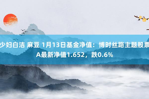 少妇白洁 麻豆 1月13日基金净值：博时丝路主题股票A最新净值1.652，跌0.6%