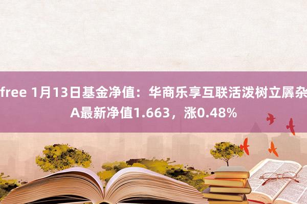 free 1月13日基金净值：华商乐享互联活泼树立羼杂A最新净值1.663，涨0.48%