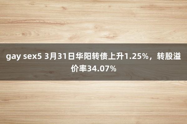 gay sex5 3月31日华阳转债上升1.25%，转股溢价率34.07%