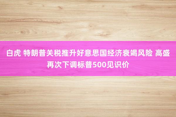 白虎 特朗普关税推升好意思国经济衰竭风险 高盛再次下调标普500见识价