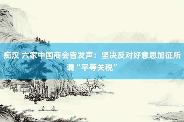 痴汉 六家中国商会皆发声：坚决反对好意思加征所谓“平等关税”