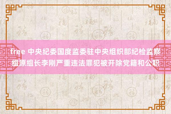 free 中央纪委国度监委驻中央组织部纪检监察组原组长李刚严重违法罪犯被开除党籍和公职