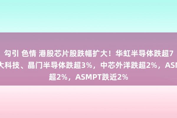勾引 色情 港股芯片股跌幅扩大！华虹半导体跌超7%，中电华大科技、晶门半导体跌超3%，中芯外洋跌超2%，ASMPT跌近2%