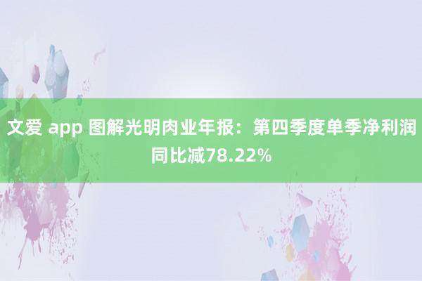 文爱 app 图解光明肉业年报：第四季度单季净利润同比减78.22%