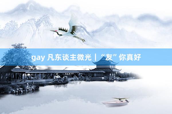 gay 凡东谈主微光｜“友”你真好