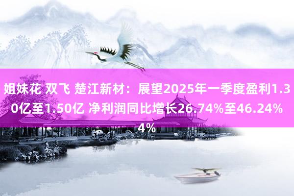 姐妹花 双飞 楚江新材：展望2025年一季度盈利1.30亿至1.50亿 净利润同比增长26.74%至46.24%