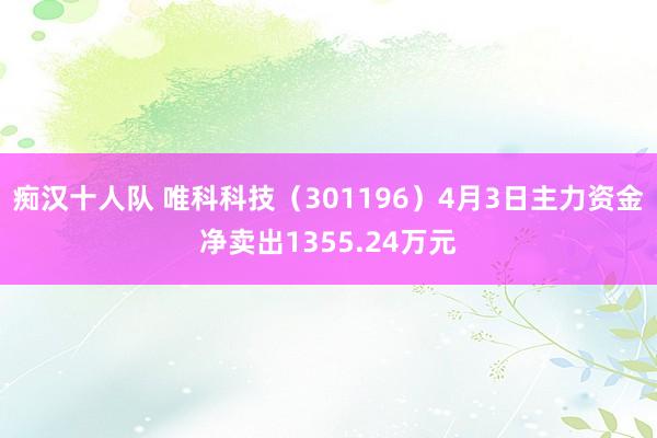 痴汉十人队 唯科科技（301196）4月3日主力资金净卖出1355.24万元